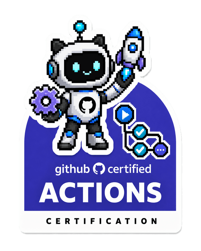 GitHub Actions certification sticker