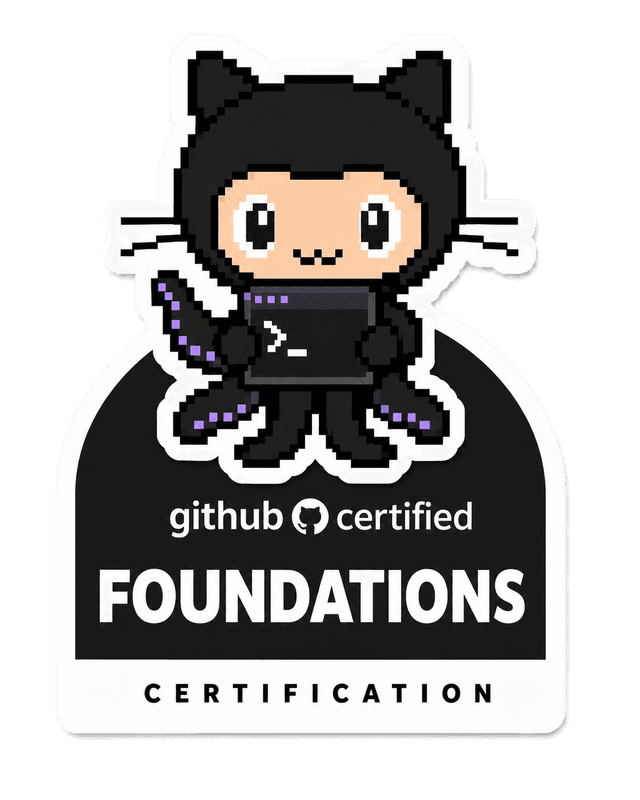 GitHub Foundations certification sticker