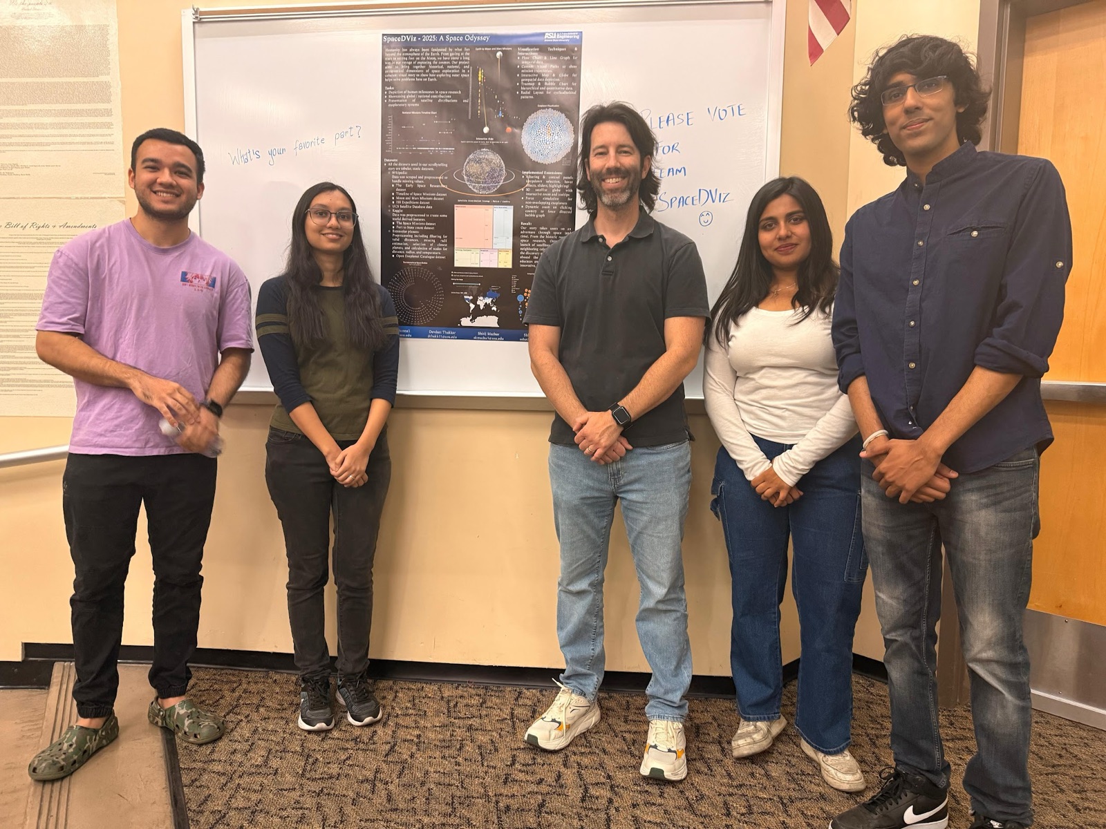 My data viz team with Dr. Chris Bryan at our final poster presentation